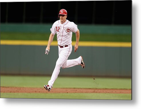 Great American Ball Park Metal Print featuring the photograph Jay Bruce by Andy Lyons