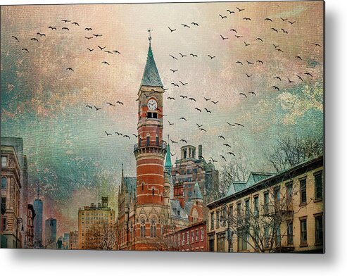 Jefferson Market Library Metal Print featuring the photograph Jefferson Market Library Clock Tower #2 by Cate Franklyn