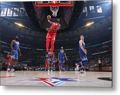 Nba Pro Basketball Metal Print featuring the photograph Joel Embiid by Nathaniel S. Butler