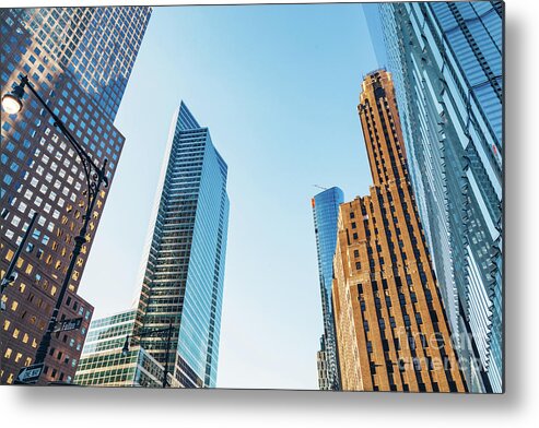 New Metal Print featuring the photograph Manhattan skyscrapers in New York City, the USA. #2 by Michal Bednarek