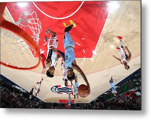Nba Pro Basketball Metal Print featuring the photograph Memphis Grizzlies v Washington Wizards by Stephen Gosling
