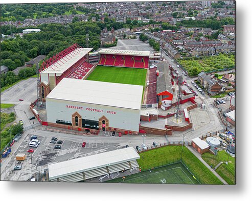 Oakwell Metal Print featuring the photograph Oakwell Stadium #2 by Airpower Art
