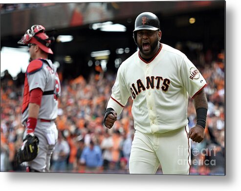 Playoffs Metal Print featuring the photograph Pablo Sandoval by Thearon W. Henderson