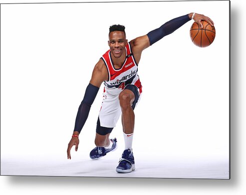 Nba Pro Basketball Metal Print featuring the photograph Russell Westbrook by Ned Dishman