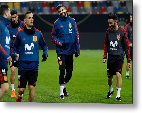 People Metal Print featuring the photograph Spain Training And Press Conference #2 by TF-Images