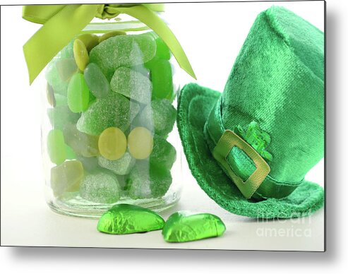 Candy Metal Print featuring the photograph St Patricks Day Candy #2 by Milleflore Images