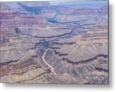 The Grand Canyon And Colorado River Metal Print featuring the digital art The Grand Canyon and Colorado River by Tammy Keyes