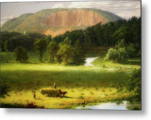 Painting Metal Print featuring the painting West Rock, New Haven #3 by Mountain Dreams