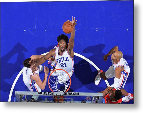 Joel Embiid Metal Print featuring the photograph Joel Embiid #20 by Jesse D. Garrabrant