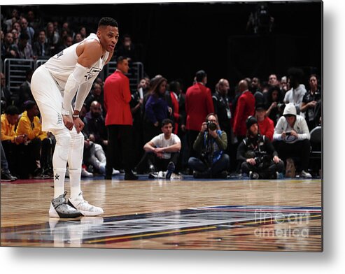 Russell Westbrook Metal Print featuring the photograph Russell Westbrook #20 by Nathaniel S. Butler
