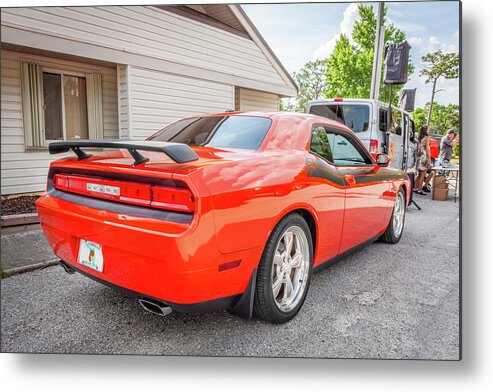 Dodge Metal Print featuring the photograph 2010 Orange Dodge Challenger RT Hemi X134 by Rich Franco