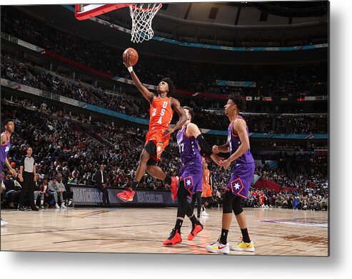 Collin Sexton Metal Print featuring the photograph 2020 NBA All-Star - Rising Stars Game by Nathaniel S. Butler