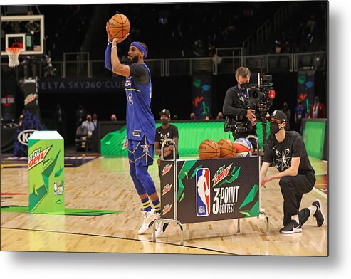 Mike Conley Metal Print featuring the photograph 2021 NBA All-Star - MTN DEW 3-Point Contest by Joe Murphy