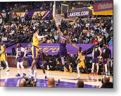 Playoffs Metal Print featuring the photograph 2021 NBA Playoffs - Phoenix Suns v Los Angeles Lakers by Andrew D. Bernstein