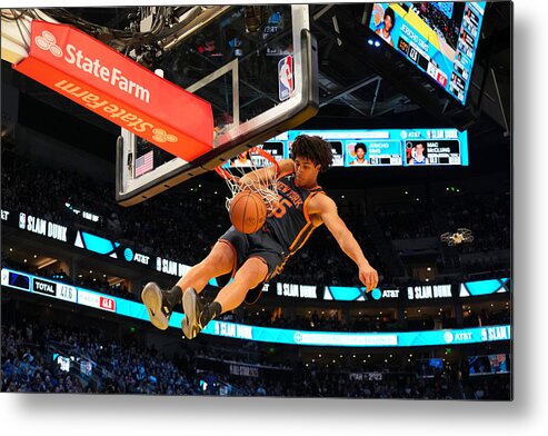 Jericho Sims Metal Print featuring the photograph 2023 NBA All-Star - AT&T Slam Dunk Contest by Jesse D. Garrabrant