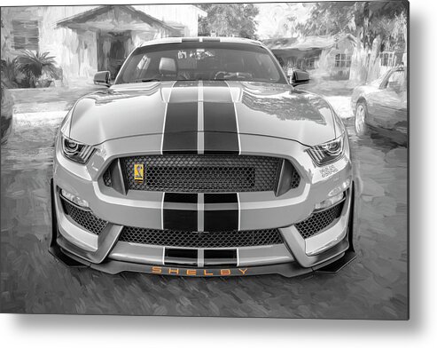 2023 Twister Orange Ford Shelby Mustang Gt350 Metal Print featuring the photograph 2023 Twister Orange Ford Shelby Mustang GT350 X105 by Rich Franco