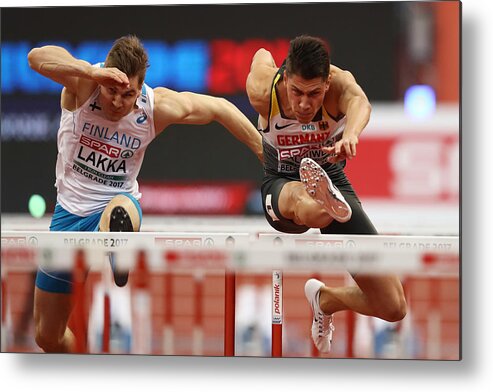 Men's Track Metal Print featuring the photograph 2017 European Athletics Indoor Championships - Day One #21 by Alexander Hassenstein