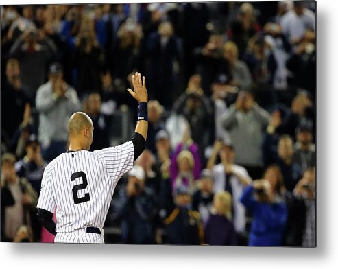 Ninth Inning Metal Print featuring the photograph Derek Jeter by Al Bello