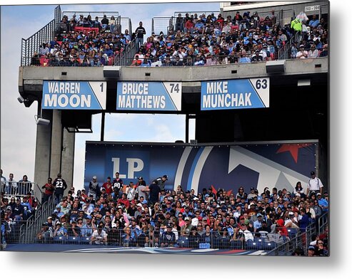People Metal Print featuring the photograph Houston Texans v Tennessee Titans by Frederick Breedon