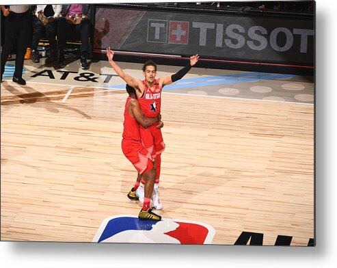 Trae Young Metal Print featuring the photograph 69th NBA All-Star Game by Garrett Ellwood