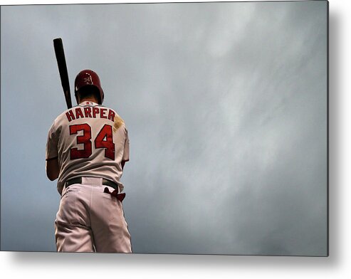 Three Quarter Length Metal Print featuring the photograph Bryce Harper by Patrick Smith