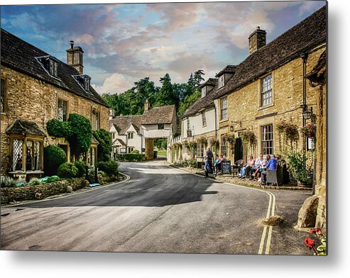 Market Metal Print featuring the photograph Castle Combe Village, UK #3 by Chris Smith