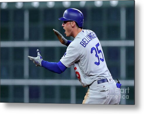 Three Quarter Length Metal Print featuring the photograph Cody Bellinger #3 by Tom Pennington