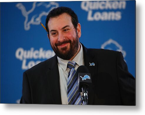 People Metal Print featuring the photograph Detroit Lions Introduce Matt Patricia #3 by Gregory Shamus