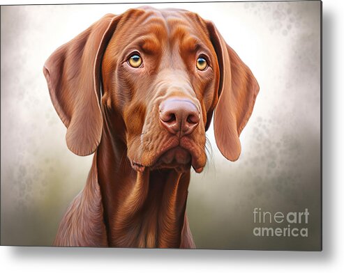 Dog Metal Print featuring the painting Dog Portrait #3 by N Akkash