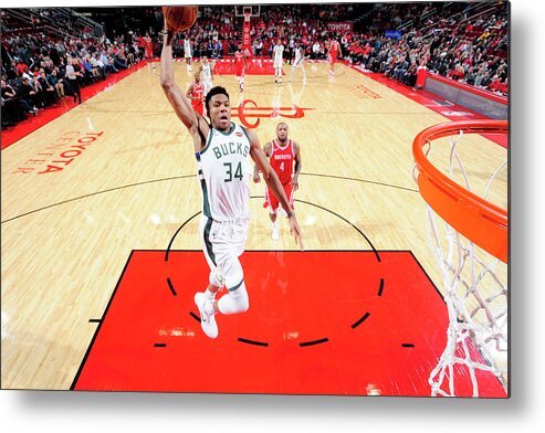 Nba Pro Basketball Metal Print featuring the photograph Giannis Antetokounmpo by Bill Baptist