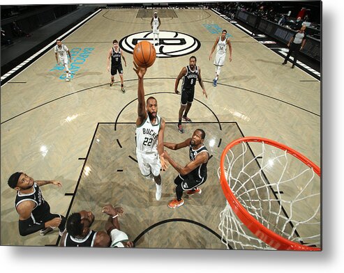 Khris Middleton Metal Print featuring the photograph Khris Middleton by Nathaniel S. Butler