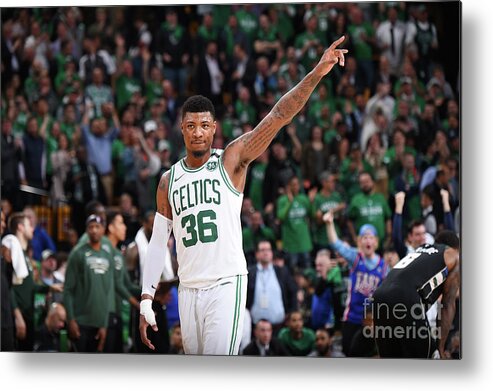 Playoffs Metal Print featuring the photograph Marcus Smart by Brian Babineau