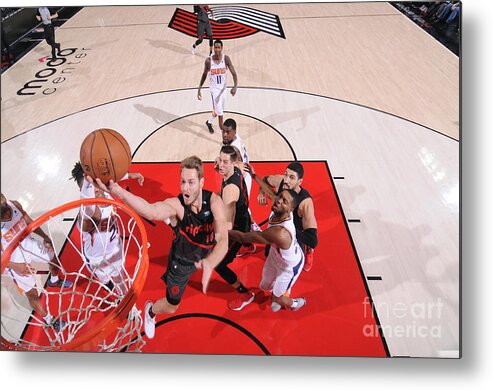 Meyers Leonard Metal Print featuring the photograph Meyers Leonard by Sam Forencich