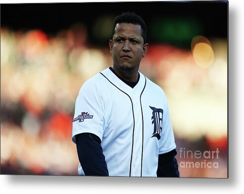 American League Baseball Metal Print featuring the photograph Miguel Cabrera #3 by Leon Halip