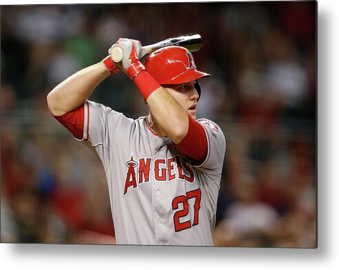 People Metal Print featuring the photograph Mike Trout #3 by Christian Petersen