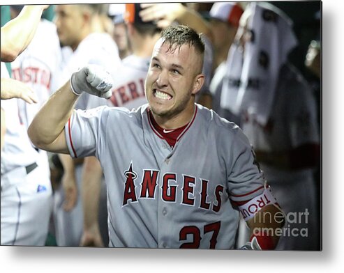 People Metal Print featuring the photograph Mike Trout by Rob Carr