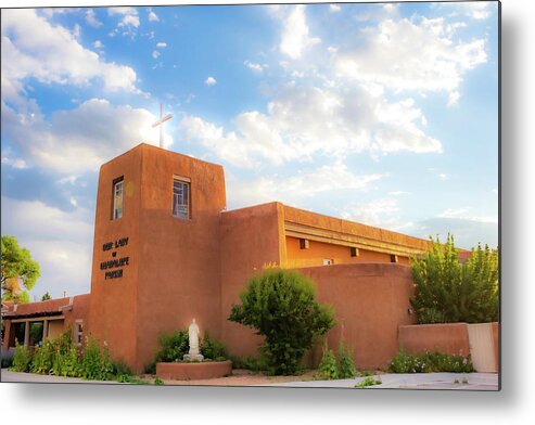 Taos Metal Print featuring the photograph Our Lady of Guadalupe Catholic Church #3 by Elijah Rael