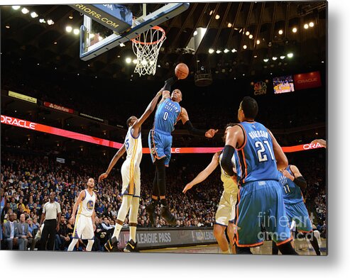 Nba Pro Basketball Metal Print featuring the photograph Russell Westbrook by Noah Graham