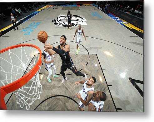 Nba Pro Basketball Metal Print featuring the photograph Sacramento Kings v Brooklyn Nets by Nathaniel S. Butler