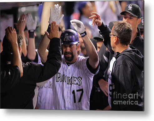 Ninth Inning Metal Print featuring the photograph Todd Helton by Doug Pensinger