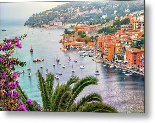 Mediterranean Metal Print featuring the photograph Villefranche Sur Mer #3 by Manjik Pictures