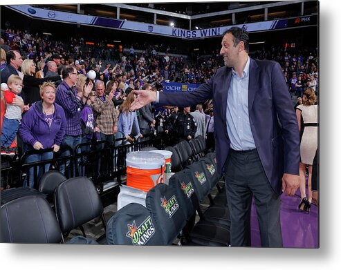 Nba Pro Basketball Metal Print featuring the photograph Vlade Divac #3 by Rocky Widner