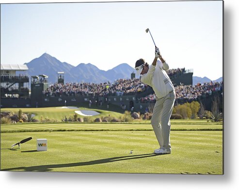 Sport Metal Print featuring the photograph Waste Management Phoenix Open - Round Two #3 by Chris Condon