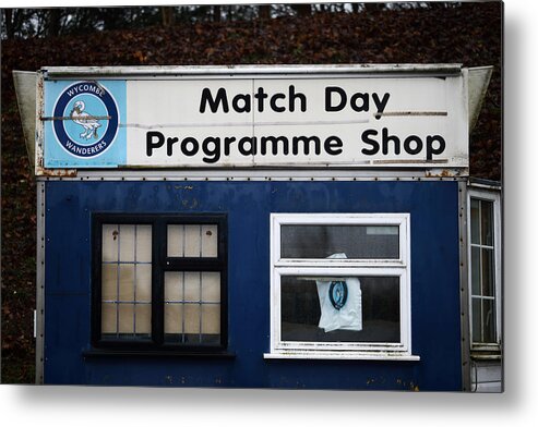England Metal Print featuring the photograph Wycombe Wanderers v Hartlepool United - Sky Bet League Two #3 by Jordan Mansfield