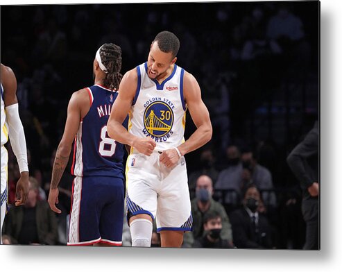 Stephen Curry Metal Print featuring the photograph Stephen Curry by Jesse D. Garrabrant
