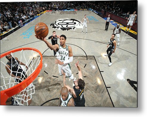 Giannis Antetokounmpo Metal Print featuring the photograph Giannis Antetokounmpo #32 by Nathaniel S. Butler