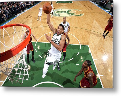 Nba Pro Basketball Metal Print featuring the photograph Giannis Antetokounmpo by Gary Dineen