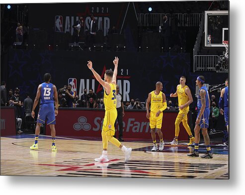 Stephen Curry Metal Print featuring the photograph Stephen Curry #34 by Nathaniel S. Butler