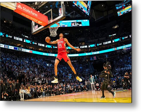 Trey Murphy Iii Metal Print featuring the photograph 2023 NBA All-Star - AT&T Slam Dunk Contest by Jesse D. Garrabrant