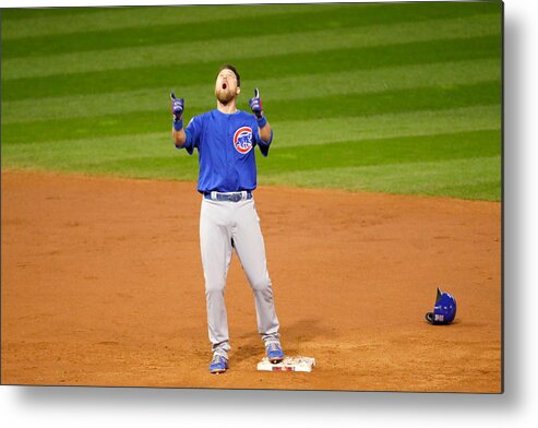 American League Baseball Metal Print featuring the photograph Ben Zobrist #4 by Jamie Squire